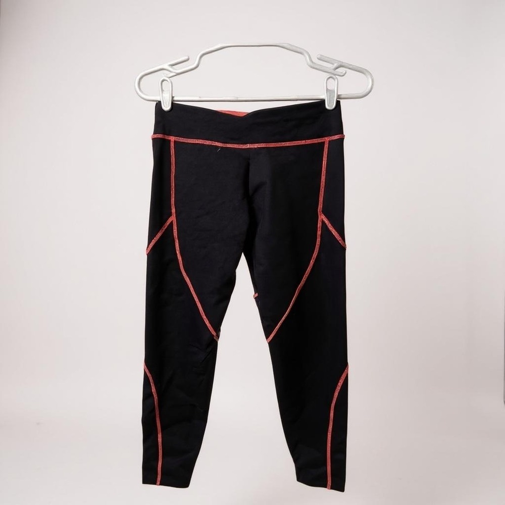 JoyLab Leggings‎ Womens Small Black Pink Good Contrast Stitch Activewear Yoga